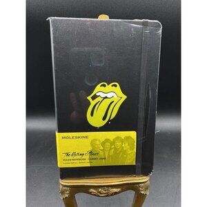 New Moleskine Rolling Stones Limited Edition Yellow Logo 240 Page Ruled Notebook